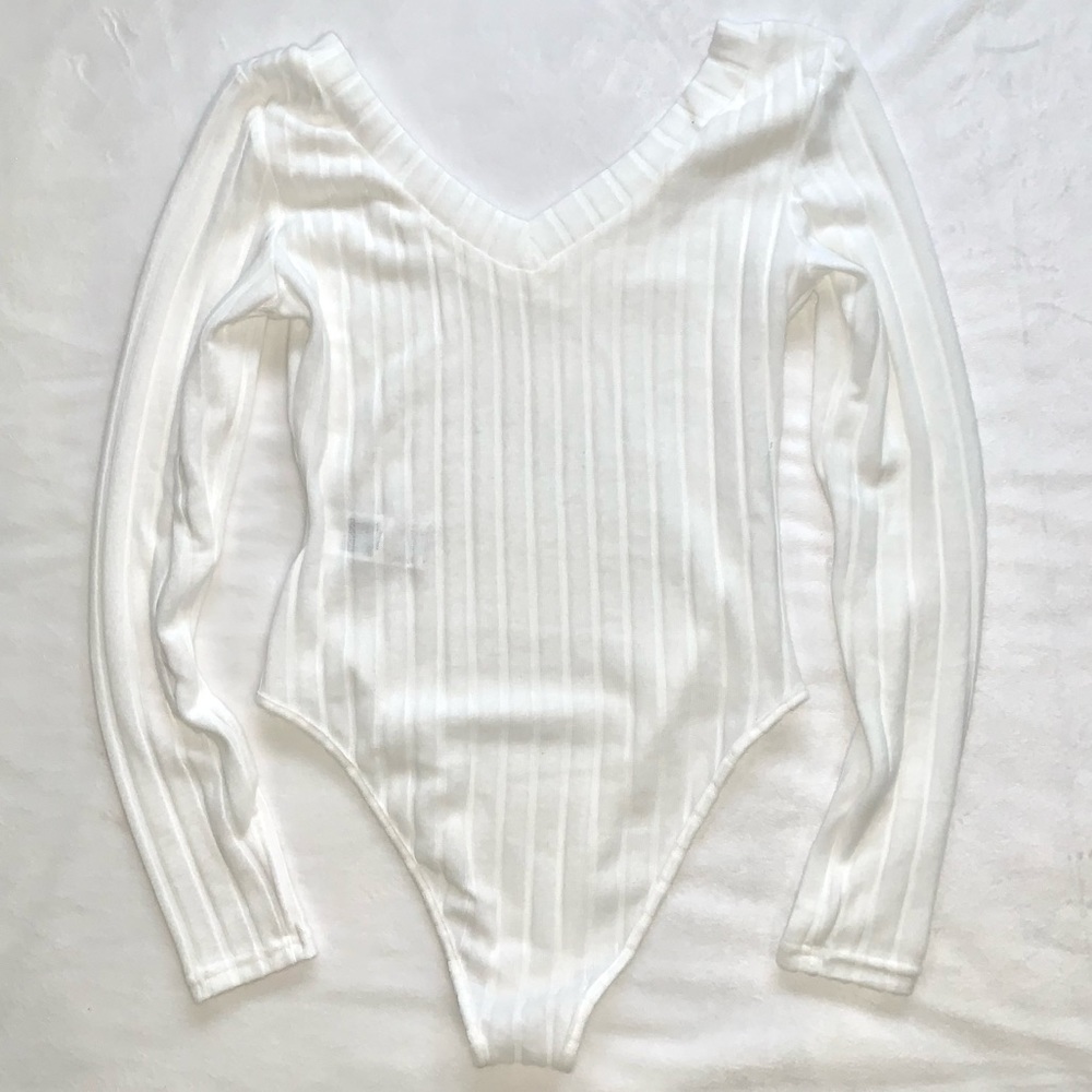 SHEIN Unity Plunging Neck Long Sleeve Bodysuit